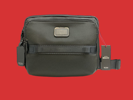TUMI ALPHA BRAVO SERVICE CROSSBODY BLACK . 0232796D