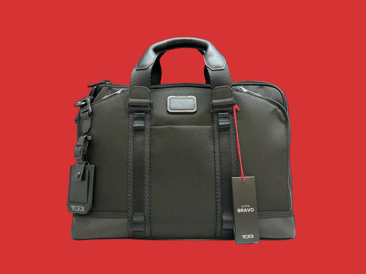 TUMI ALPHA BRAVO ACADEMY BRIEF BLACK . 0232790D